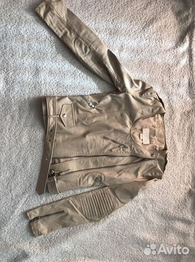 Кожаная куртка zara xs