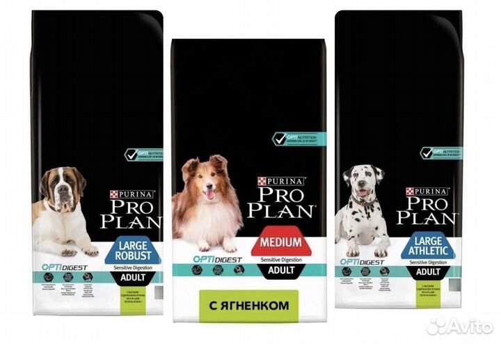 Корм Про План 18 кг для собак с ягненком