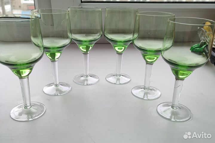Бокалы СССР цветное стекто