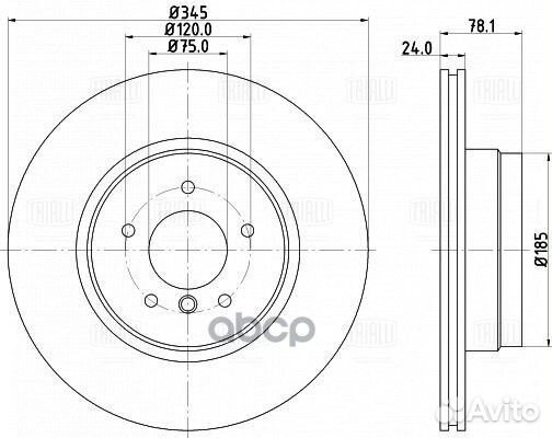 Диск тормозной для а/м BMW X5 (E70) (07) / (F15)