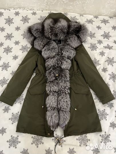 Парка зимняя женская с натуральным мехом 42