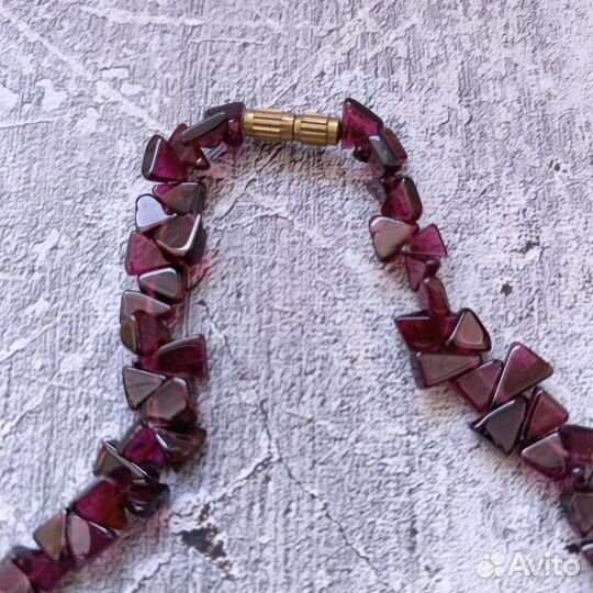 Гранатовые бусы, винтаж 64 см