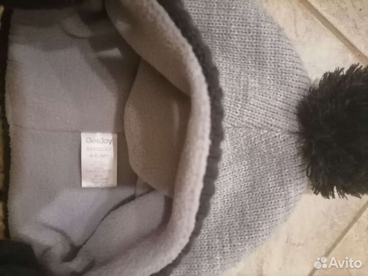 Шапка зима, осень, весна для мальчика 4-6 лет