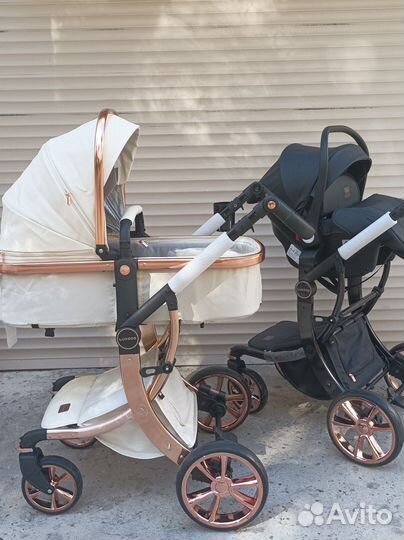 Коляска 3 в 1 эко кожа