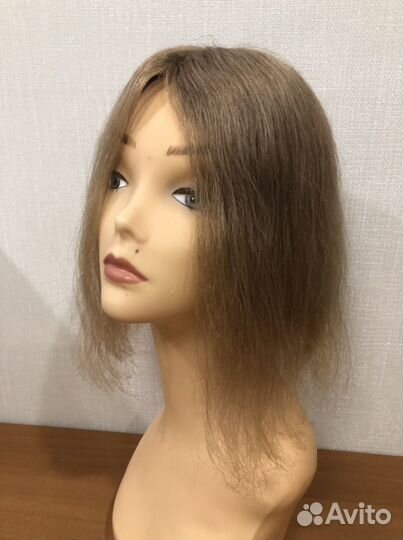 Парик, женская накладка из натуральных волос 30см