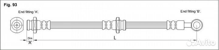 Шланг тормозной передний левый KK FT0669