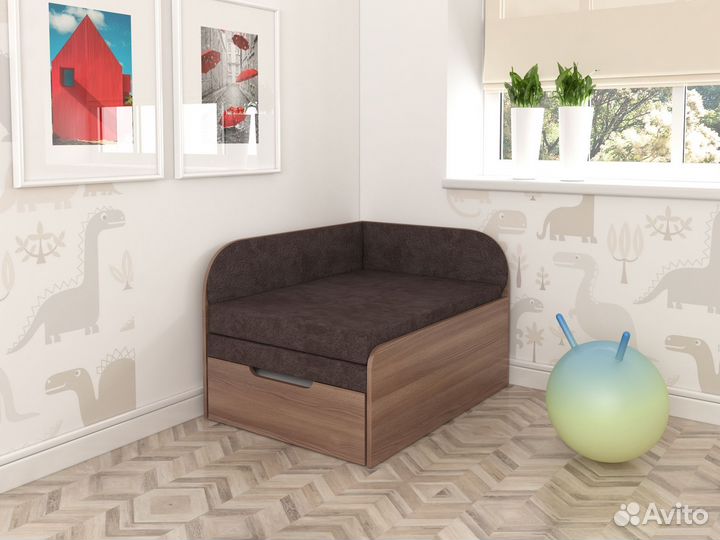 Кровать-диван раскладная с местом для хранения