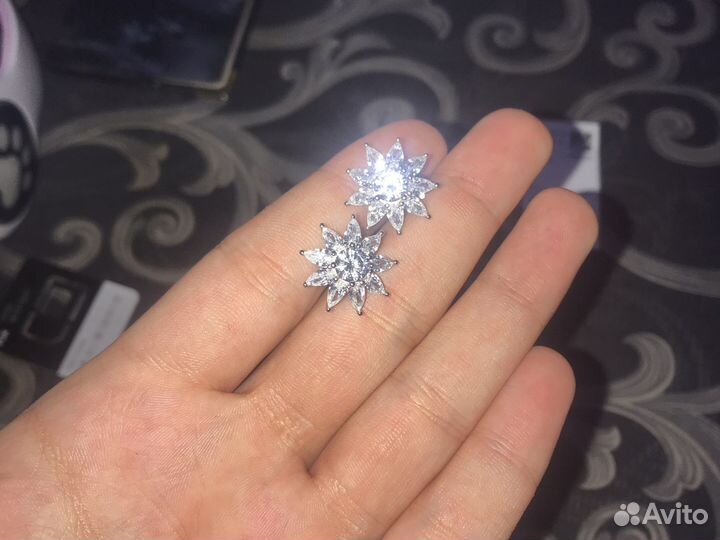 Серебряные серьги новые