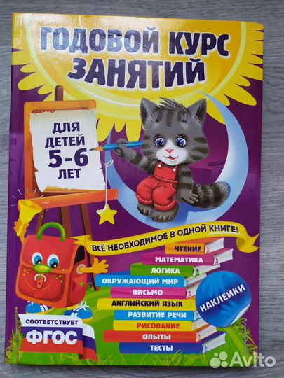 Книга Годовой курс занятий для детей 5-6 лет