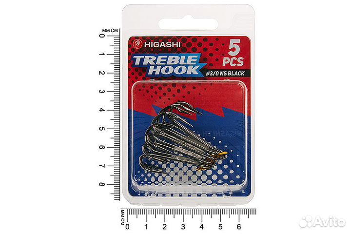 Тройники higashi TH-1 #3/0 NS Black