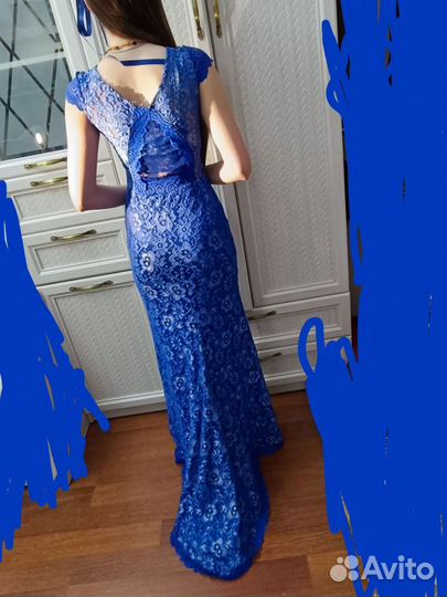Вечернее платье синее