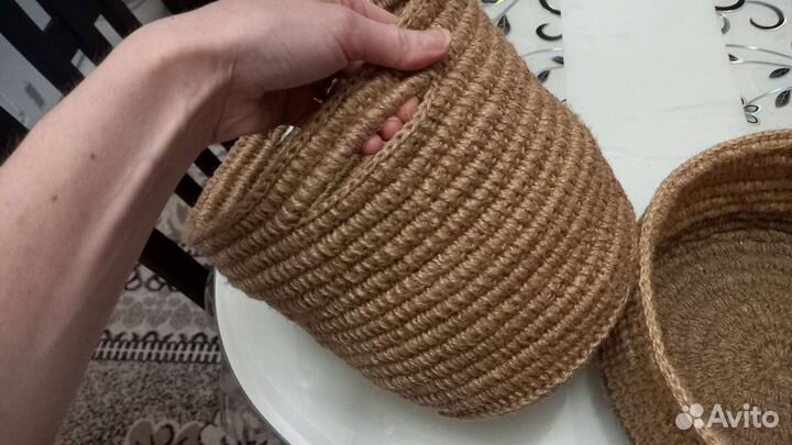 Корзины из джутового каната