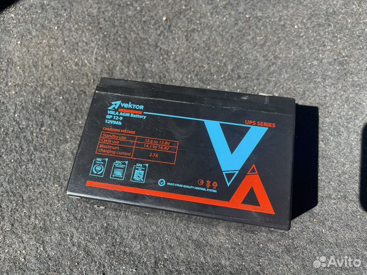 Аккумулятор vektor серии GP 12-9