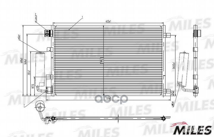 Радиатор кондиционера (паяный) nissan qashqai 2