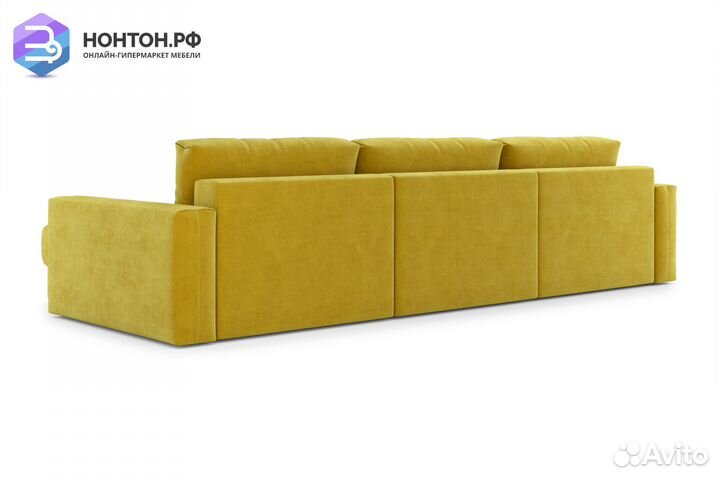 Диван п-образный тик-так Монарх М1О2 горчичный