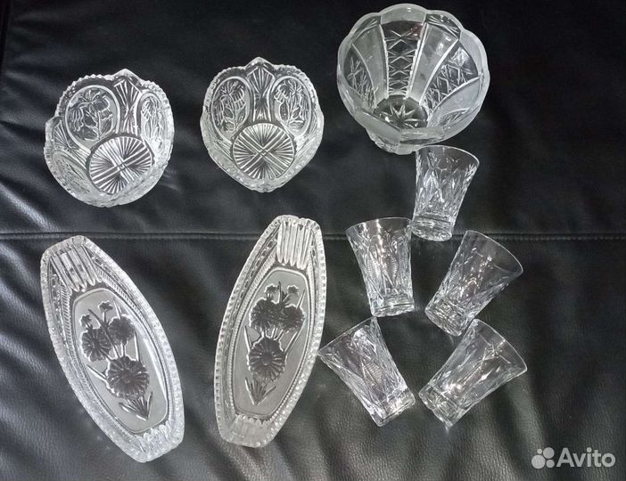 Набор столовой посуды СССР (хрусталь)