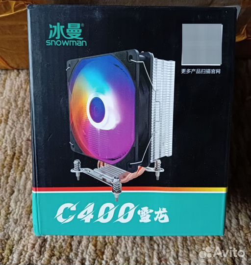 Кулер snowman 4 трубки rgb подсветка