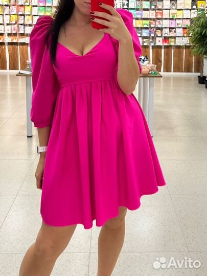 Платье яркое 46