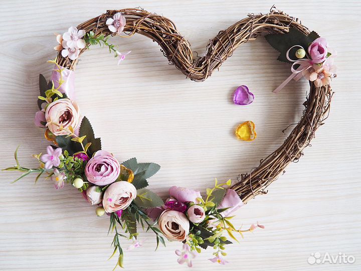 Венок Сиренево-персиковый