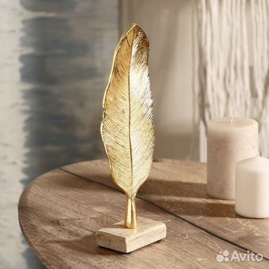 Статуэтка Перо золото 27 см