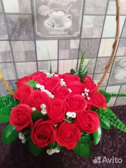 Букеты с розами мыльными