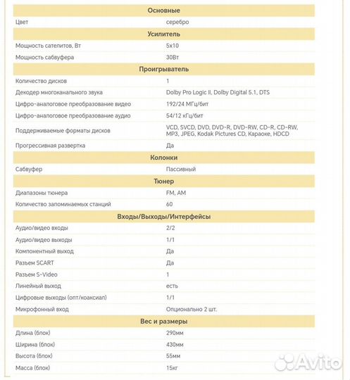 Новый домашний кинотеатр 5.1