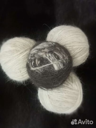 Нитки из собачьего пуха. Пряжа, шерстяные нитки