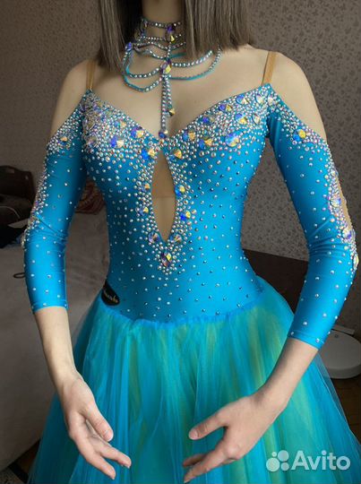 Платье для бальных танцев стандарт ю1, рост от 155