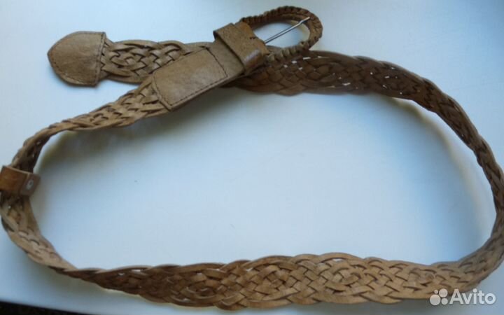 Ремень из плетеной кожи