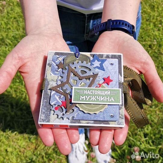 Шоколадница для мужчины hand made скрапбукинг