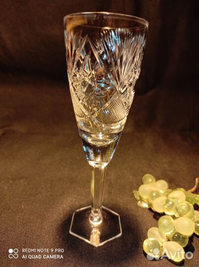 Фужеры СССР, хрусталь, поющие, 8 шт