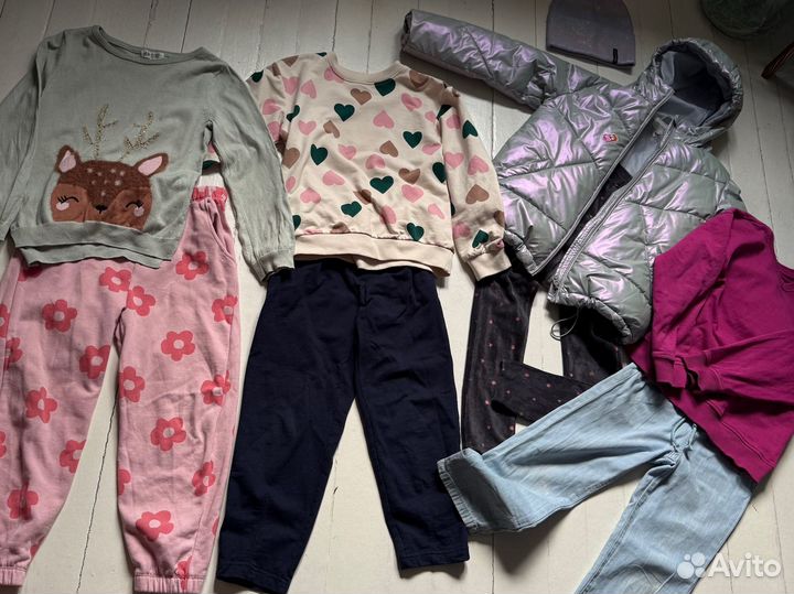 Брендовая одежда на девочку пакетом 128