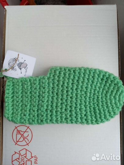 Тапки следки вязаные ручной работы