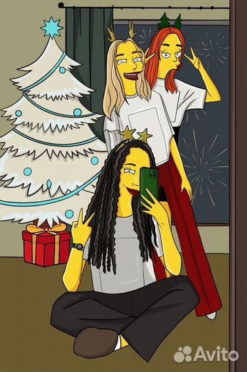 Портрет в стиле Симпсонов, Гарри Поттер и тд