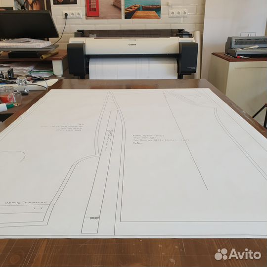 Печать выкроек - лекал - схем Обнинск