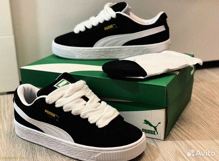 Кроссовки мужские Puma Suede XL “Black White “