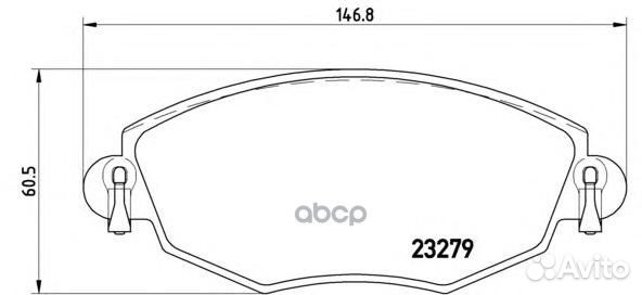 Колодки тормозные, передние P24060 Brembo