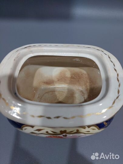 Антикварная сахарница Англия с ньюансами