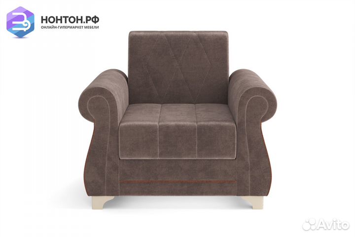 Кресло Порто серо-коричневое