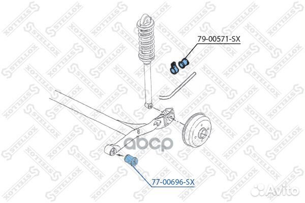 Сайлентблок зад. балки Ford Fiesta 1.0-1.8D 89