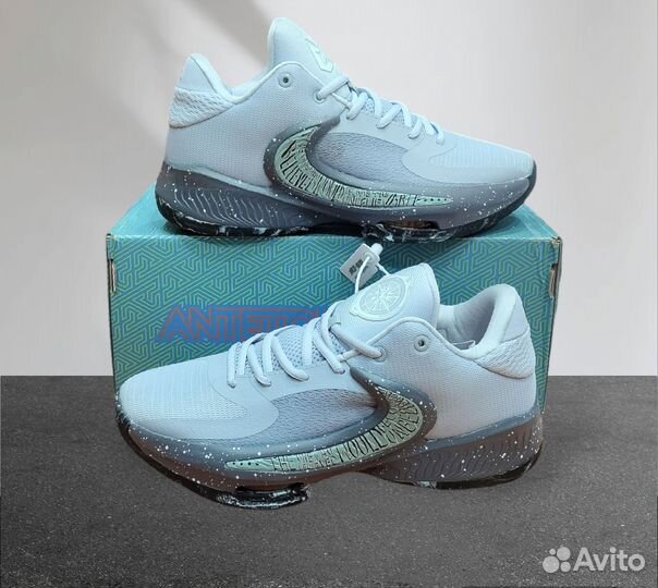 Баскетбольные кроссовки nike zoom freak 4 grey