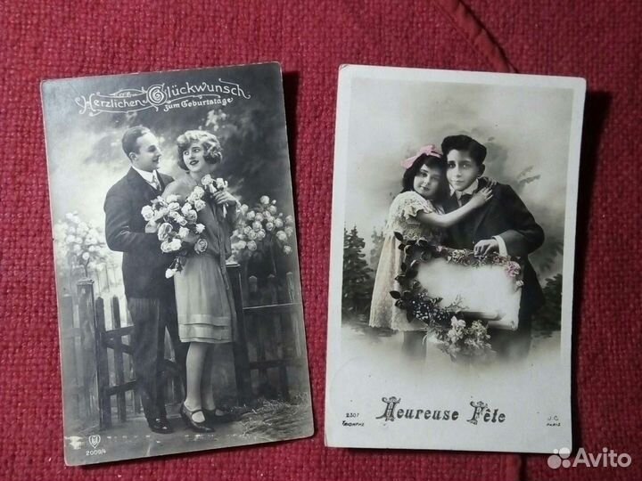 Фотокарточки /Привет/ 5шт начала XX века Европа