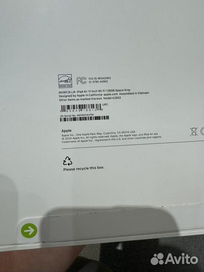 iPad Air 11 m2 2024 128gb wifi