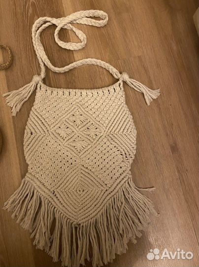 Изделия из джута и макроме, ручная работа