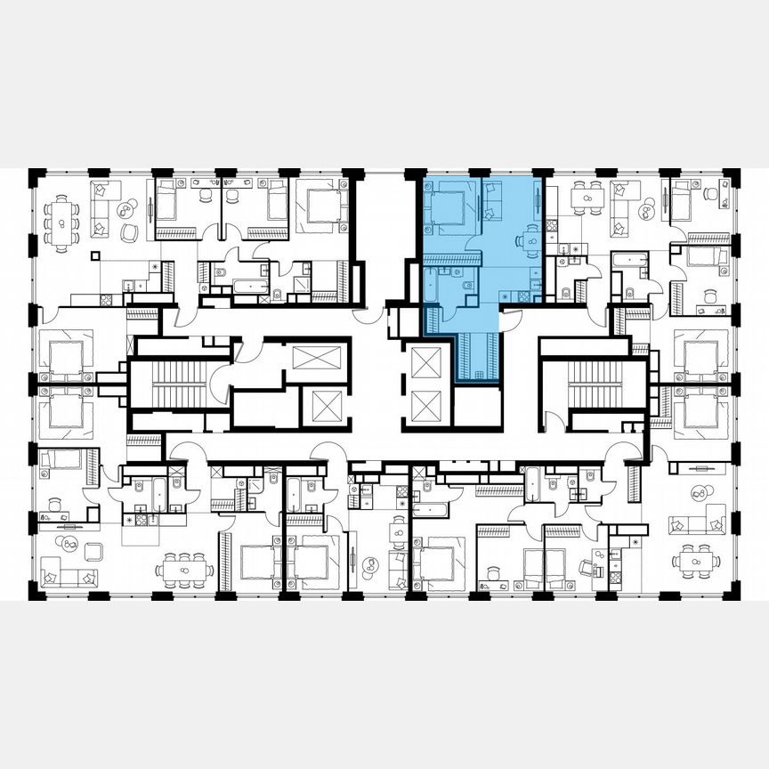 2-к. квартира, 47,1 м², 52/64 эт.