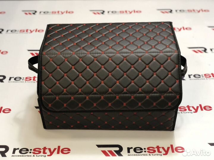 Органайзер средний Черный с красной строчкой