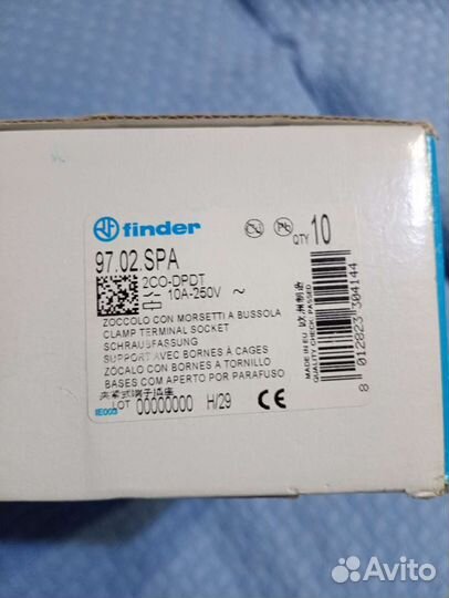 97.02 SPA 9702SPA Розетка для реле Finder