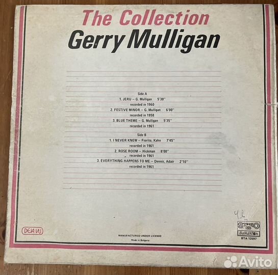 Виниловая пластинка Gerry Mulligan The Collection