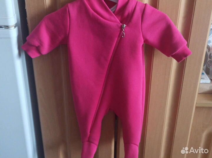 Комбинезон из футера с начесом 62-68