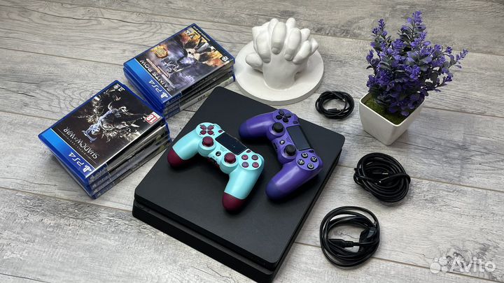 Sony playstation 4 slim 1тб/Гарантия/120 игр